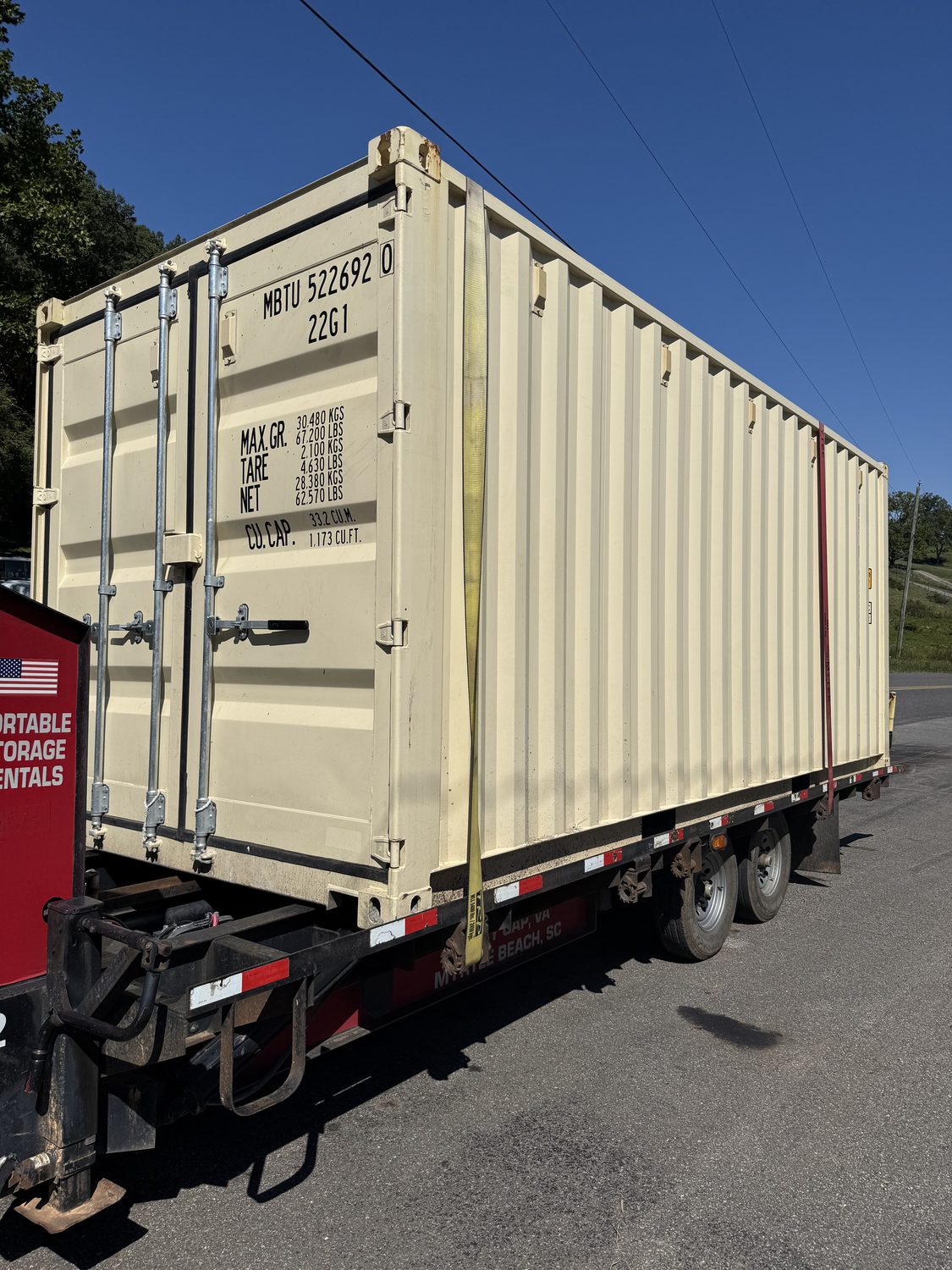 Container sales lot in Wytheville, VA