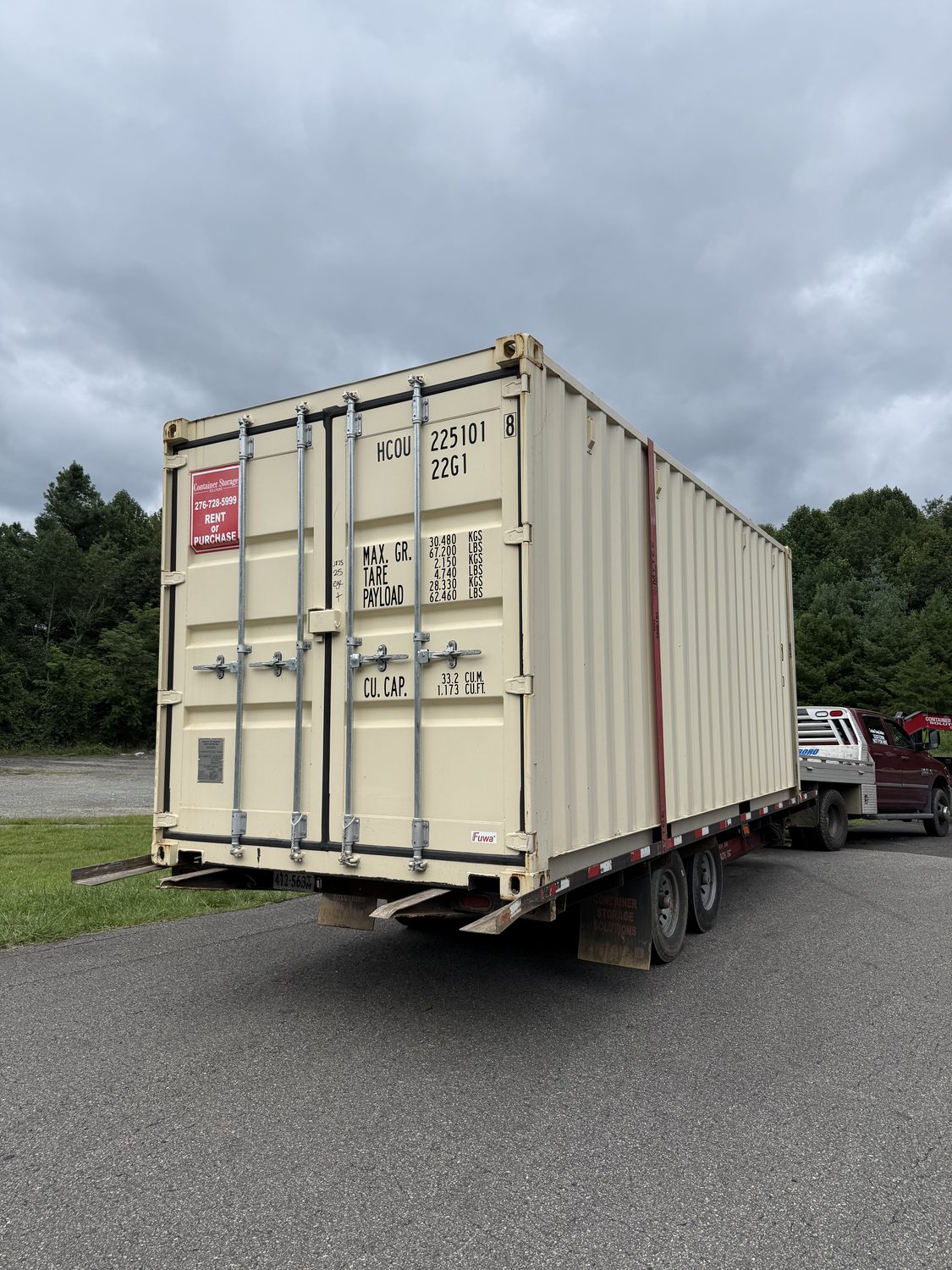 Mobile office container on a job site